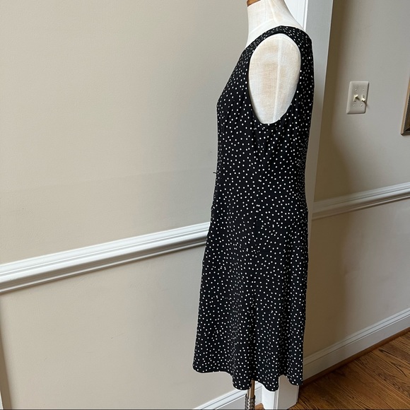 Tommy Hilfiger Black Dress with White Polka Dots. - Picture 3 of 9
